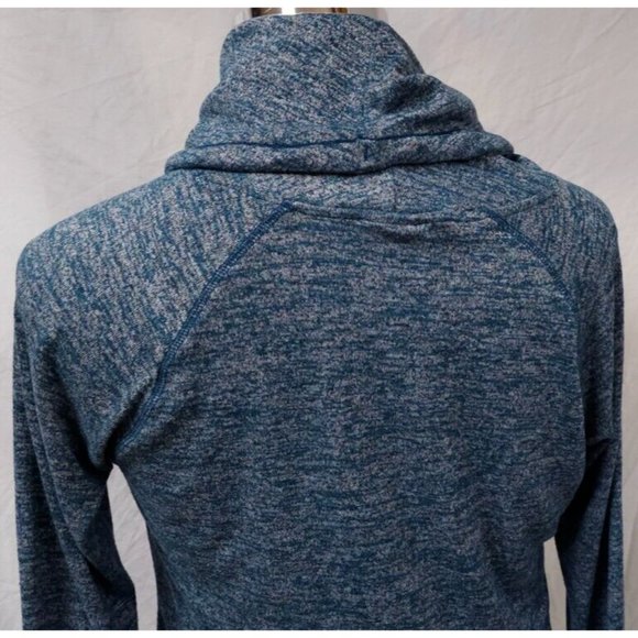 Reebok Large Green Cowl Neck Long Sleeve Roo Pocket Stretch Hoodie Sweatshirt - Picture 8 of 11